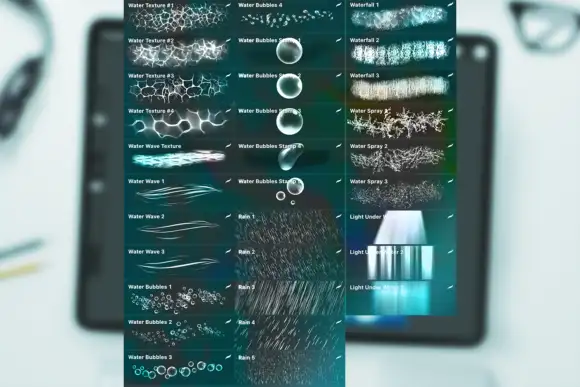 Water Brushes Set for Procreate 4 074029
