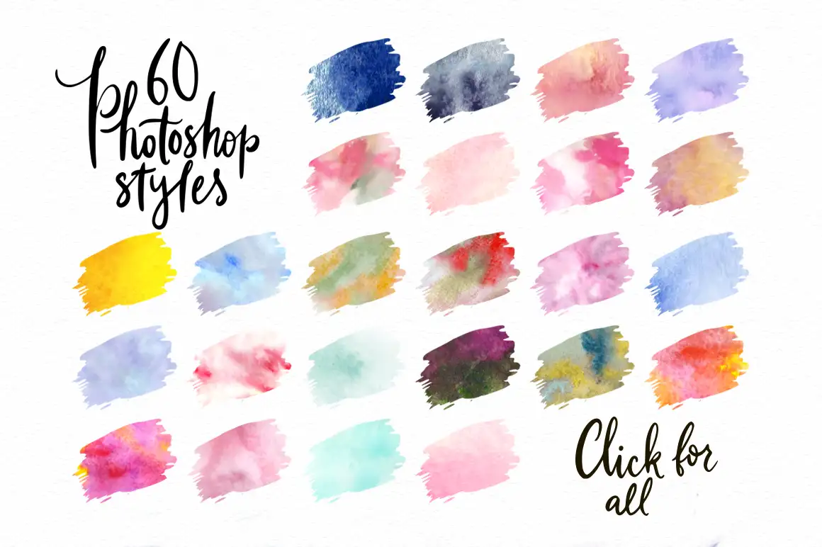 Watercolor World - Photoshop Styles & Brushes 9 074029