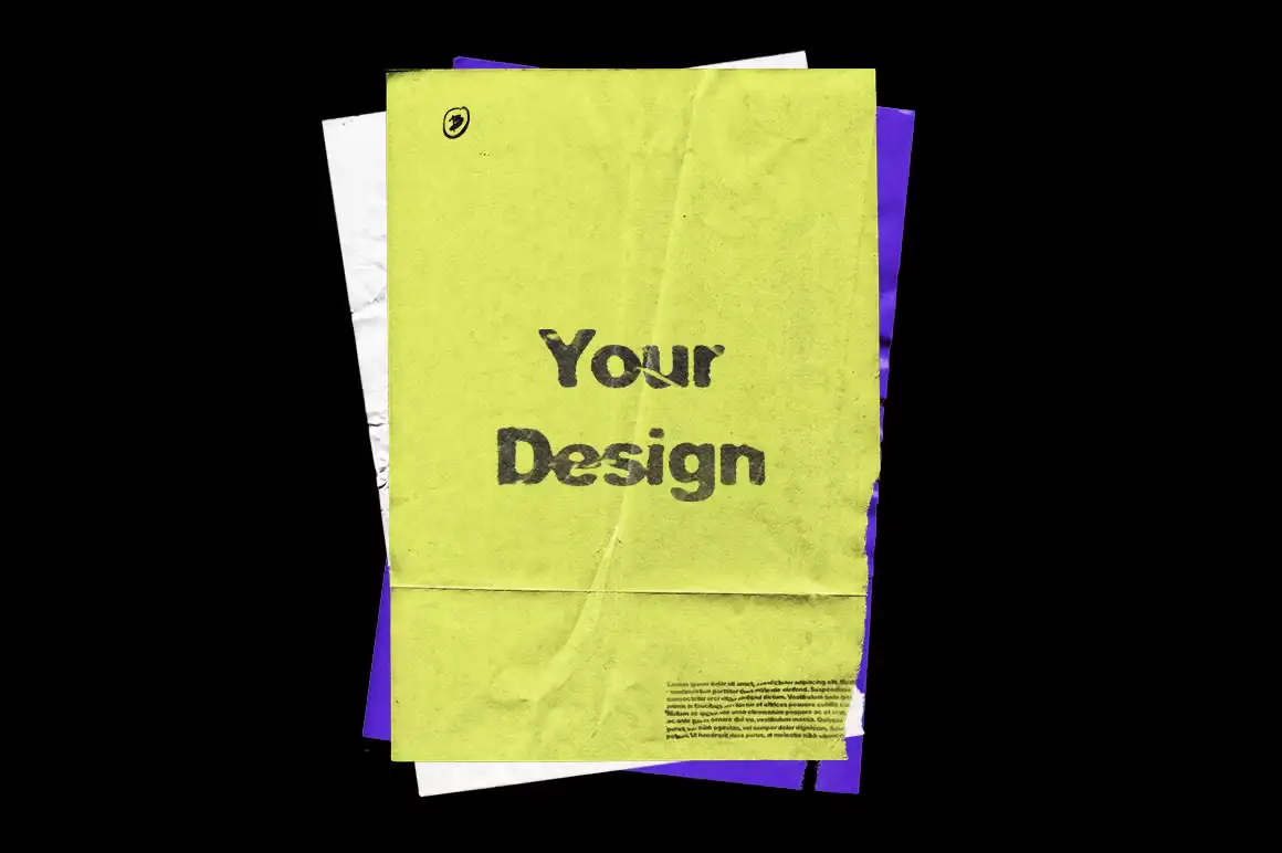 Wrinkle Paper Mockup Vintage 11 072859