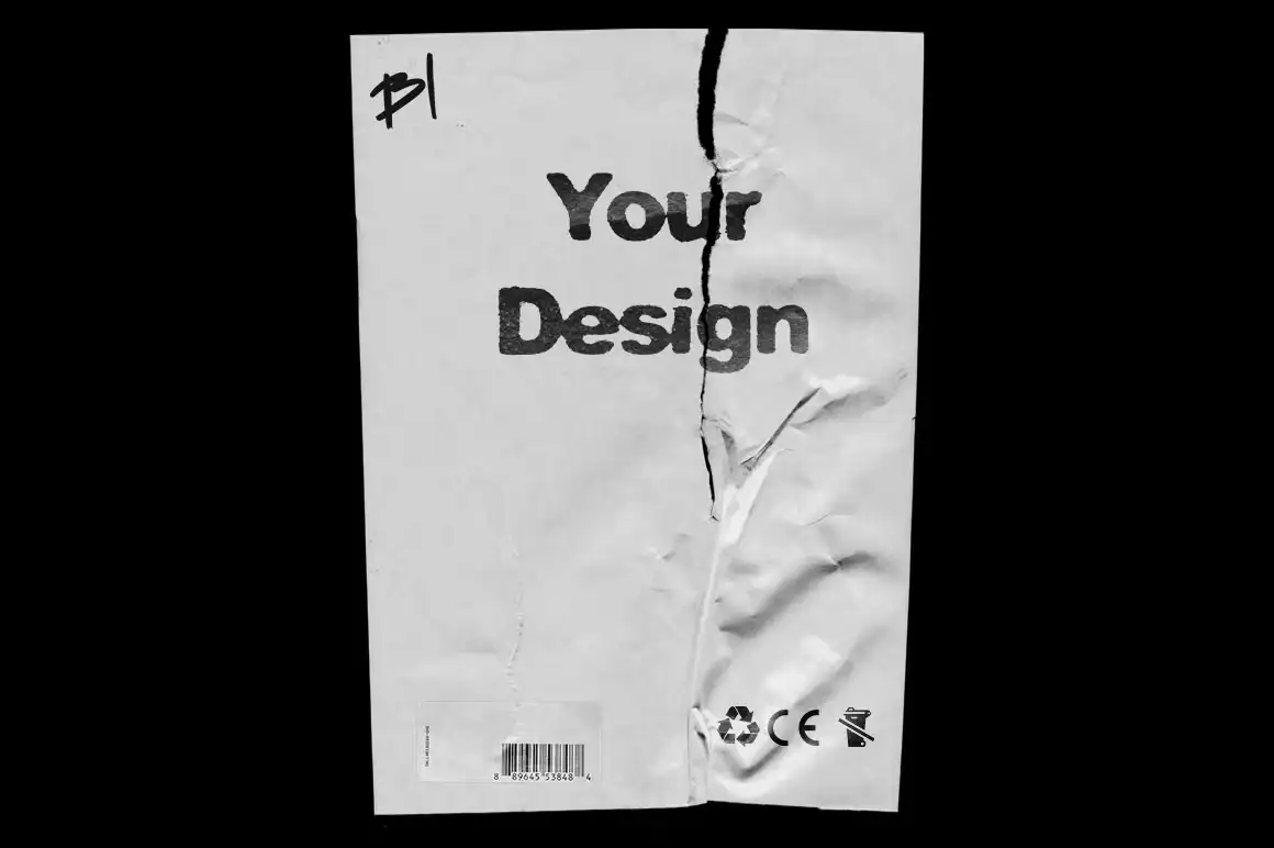 Wrinkle Paper Mockup Vintage 16 072812