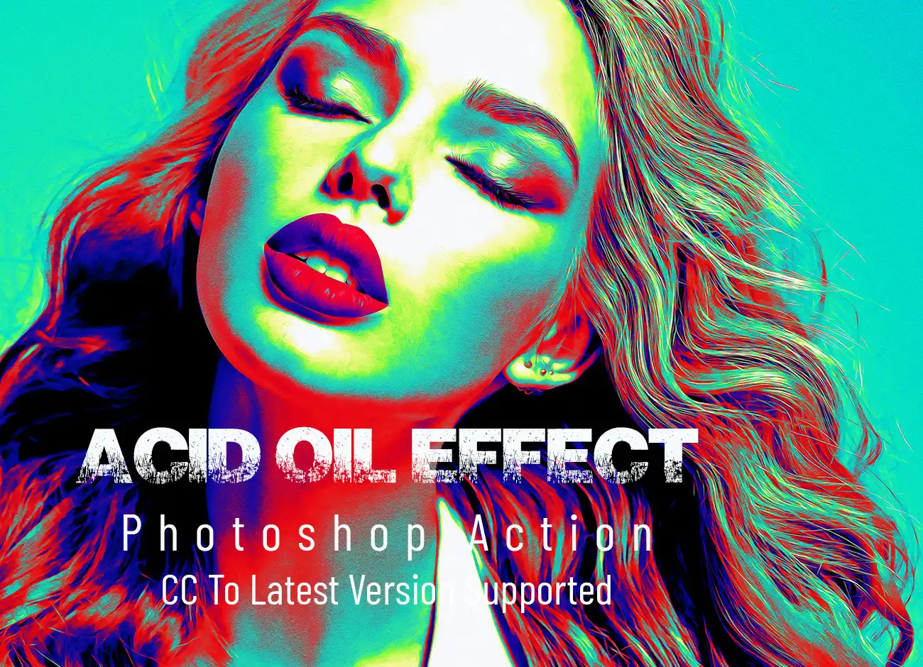 Acid Oil Effect Photoshop Action
