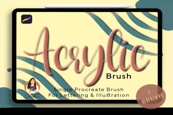 Acrylic Calligraphy Procreate Brush