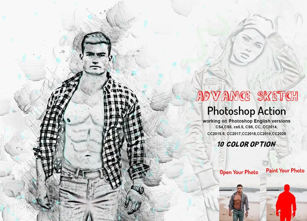 Advance Sketch Photoshop Action