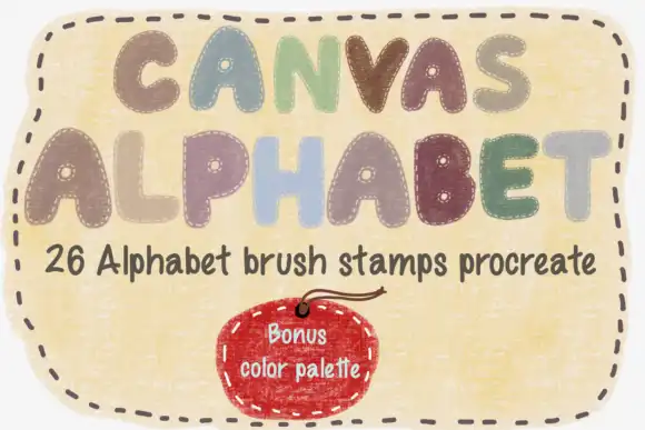 Alphabet Brush Stamps Procreate