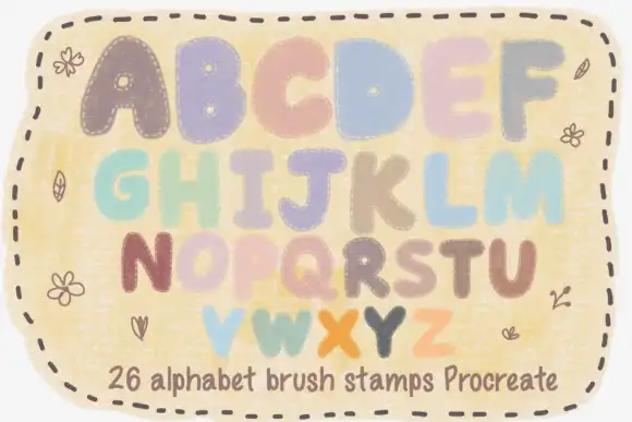 Alphabet Brush Stamps Procreate 6 074029