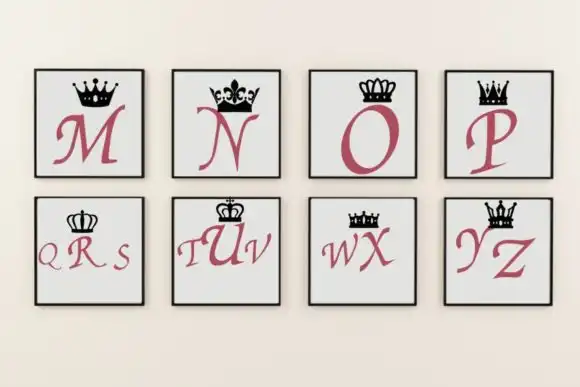 Alphabet Crowns Procreate 46 Stamps 3 074029
