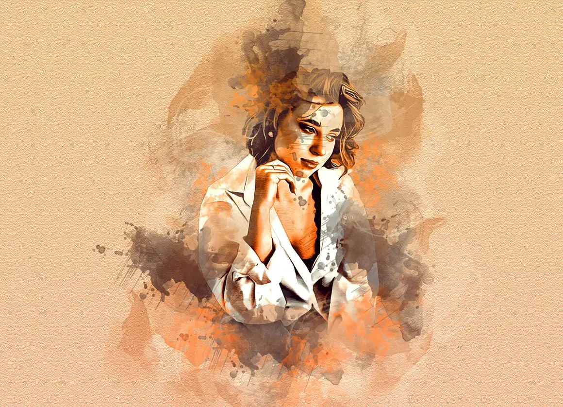 Antiq Watercolor Art PS Action 4 075965