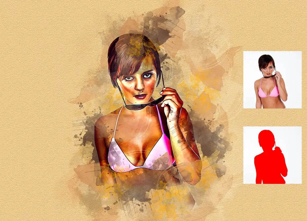 Antiq Watercolor Art PS Action 11 075939