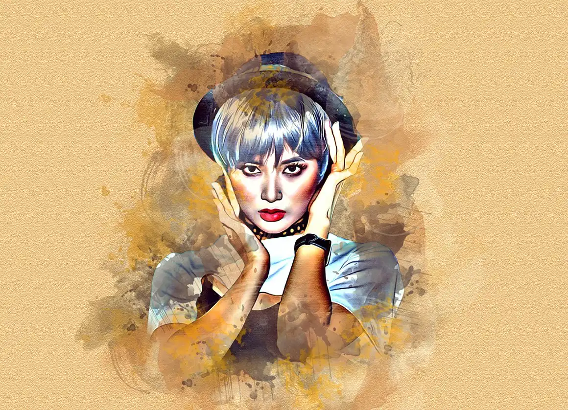 Antiq Watercolor Art PS Action 6 075965