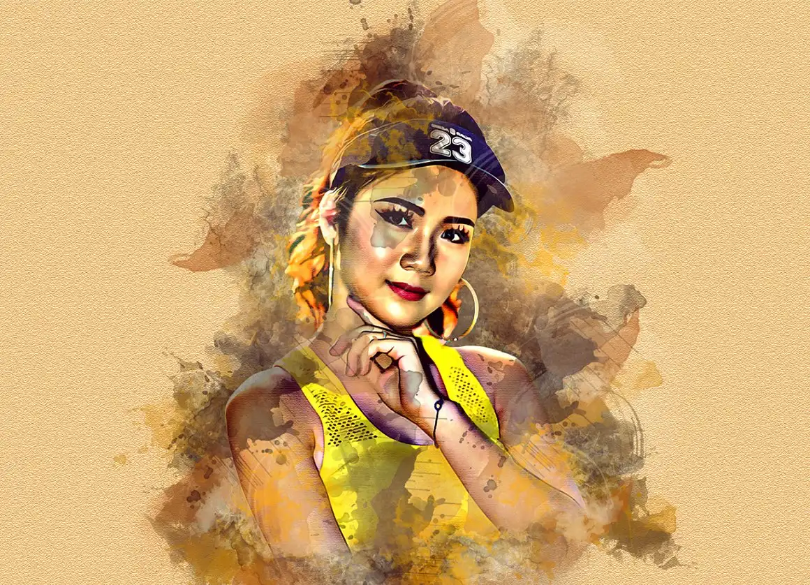 Antiq Watercolor Art PS Action 10 075960