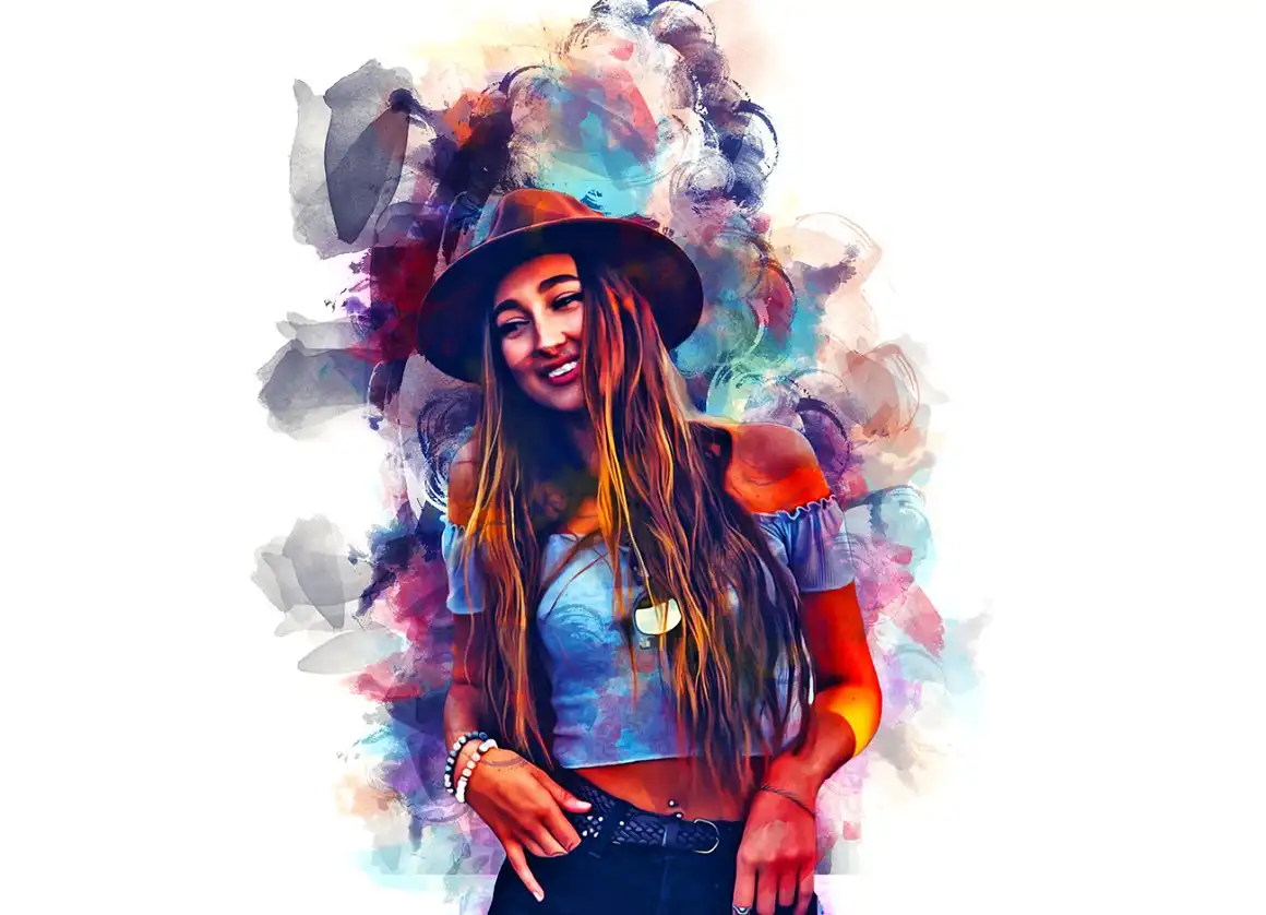 Artist Watercolor Photoshop Action 10 074885