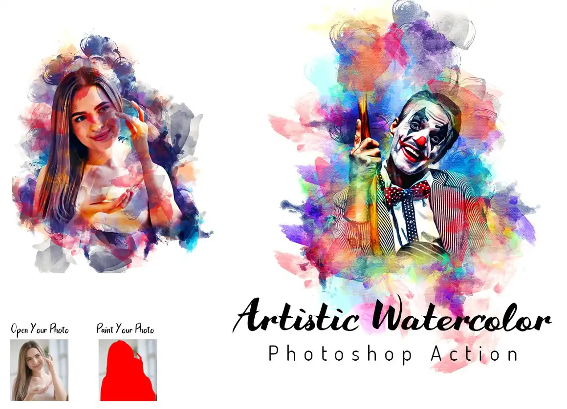 Artist Watercolor Photoshop Action