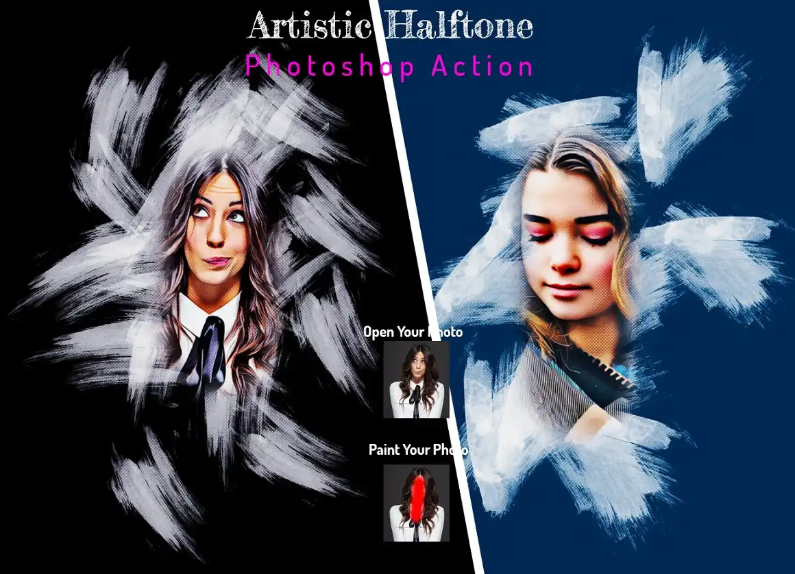 Artistic Halftone Photoshop Action