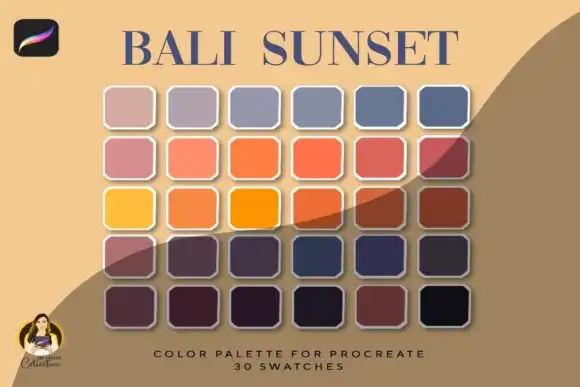 Bali Sunset Procreate Color Palette