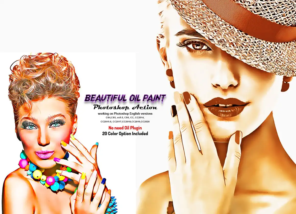 Beautiful Oil Paint Photoshop Action 10 075478
