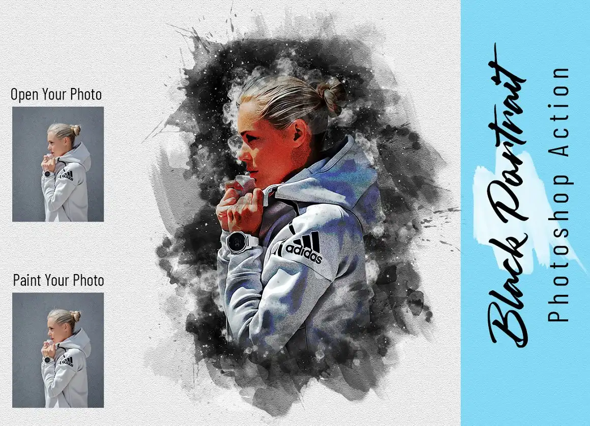 Black Portrait Photoshop Action