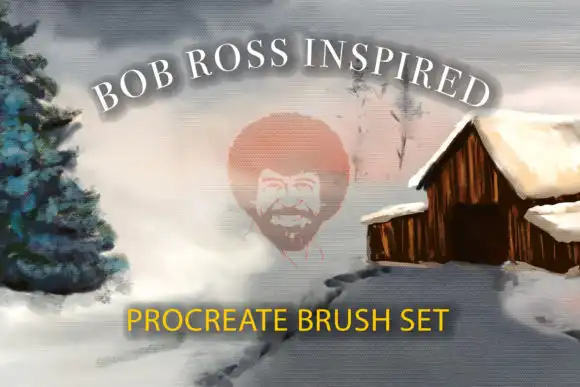 Bob Ross Inspired Procreate Brushes