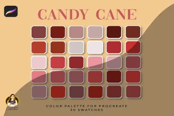 Candy Cane Procreate Color Palette