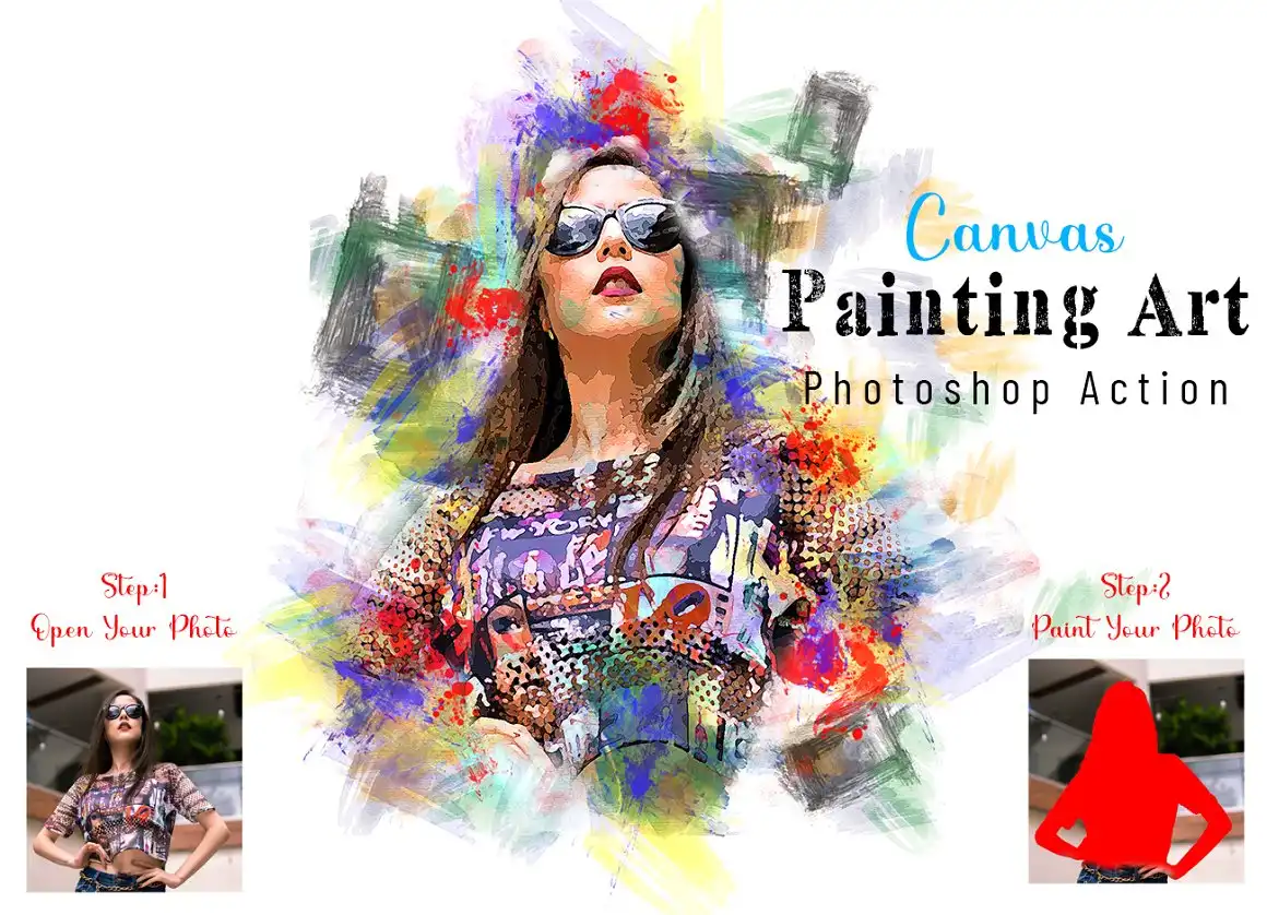 Canvas Painting Art PS Action
