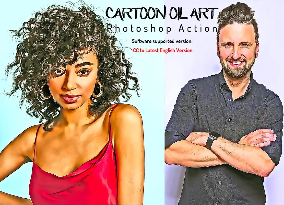 Cartoon Oil Art Photoshop Action
