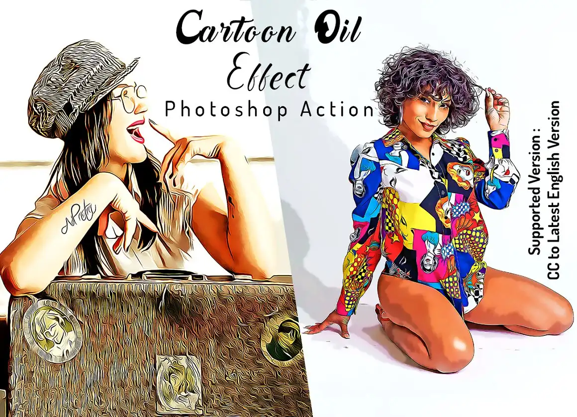 Cartoon Oil Effect PS Action