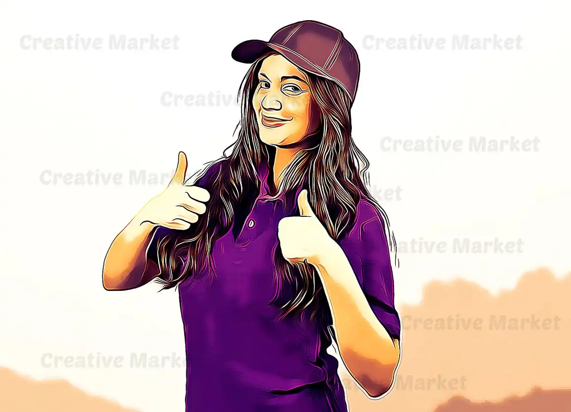 Cartoon Oil Effect PS Action 14 075965