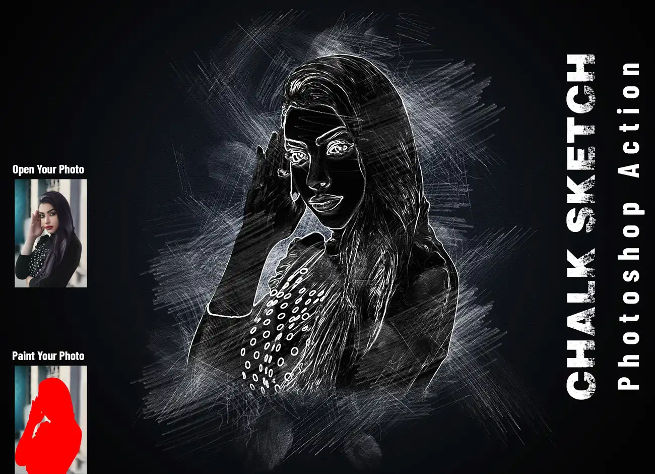 Chalkboard Sketch Photoshop Action