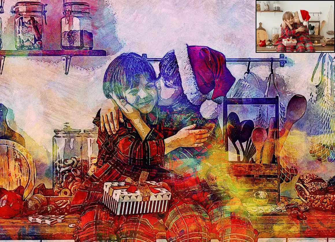 Christmas Painting Photoshop Action 7 076275