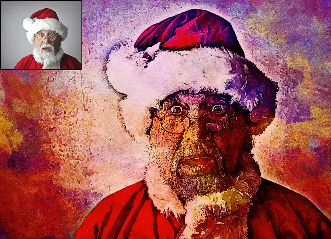 Christmas Painting Photoshop Action 12 076157