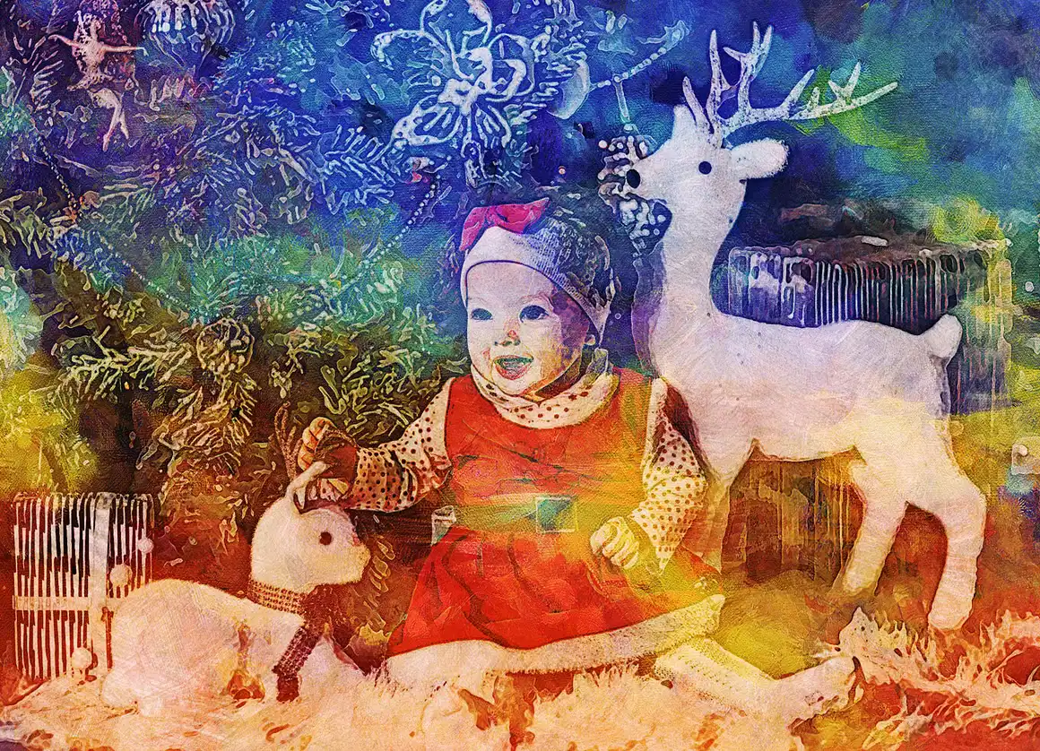 Christmas Painting Photoshop Action 8 076273