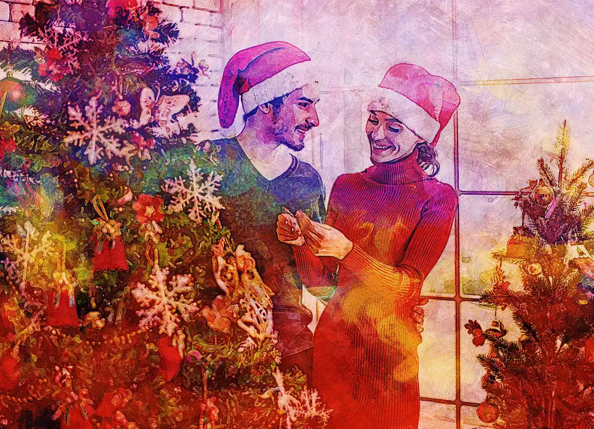 Christmas Painting Photoshop Action 9 076258
