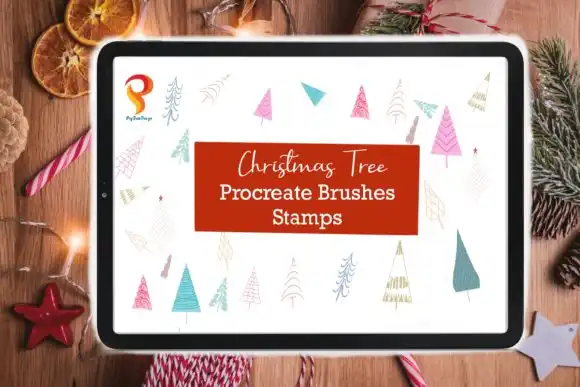 Christmas Tree Procreate Brush Stamps