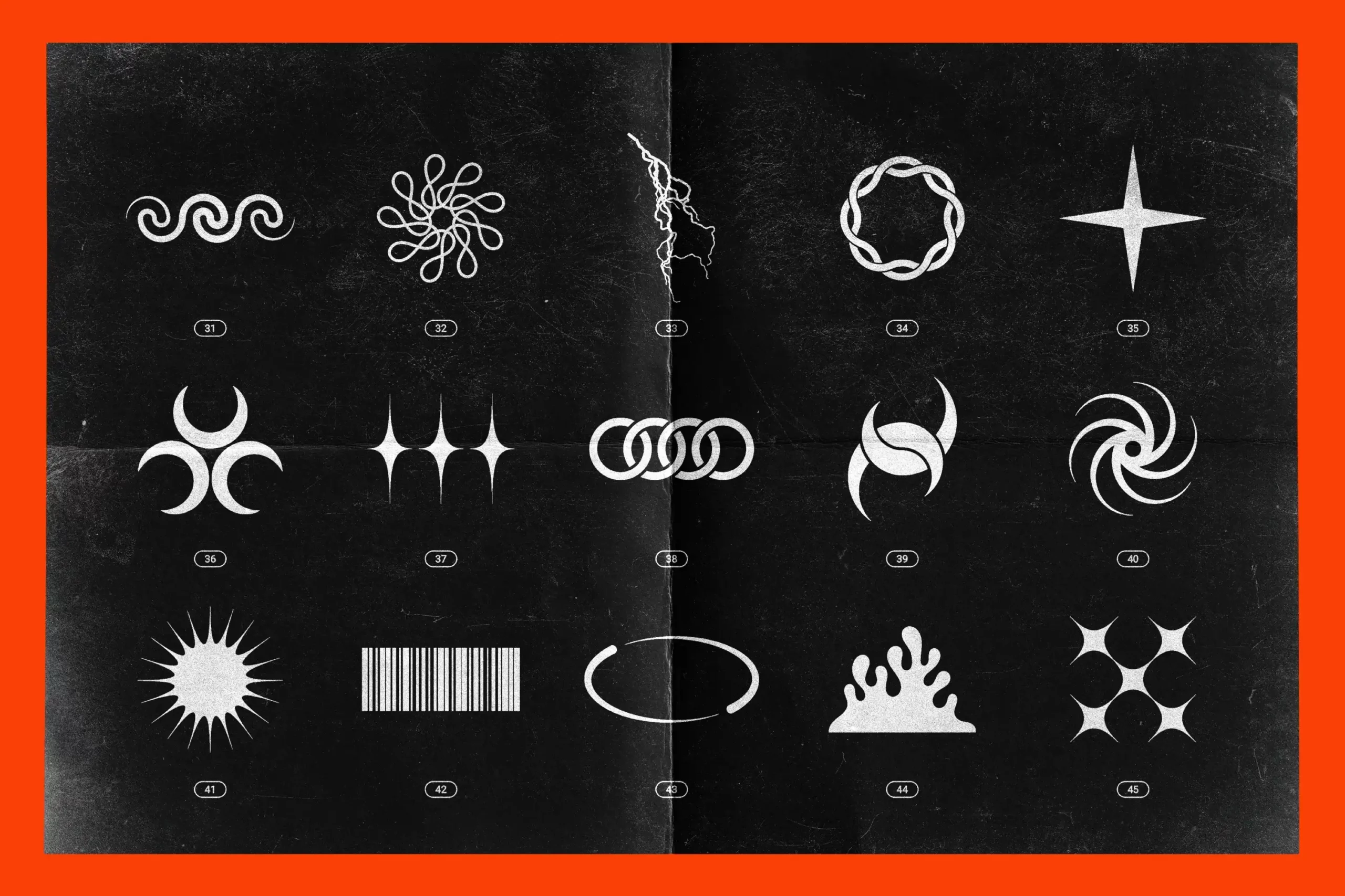 CHROME & VECTOR ABSTRACT SHAPES BUNDLE – 200 GEOMETRIC DESIGN ELEMENTS 4 074029