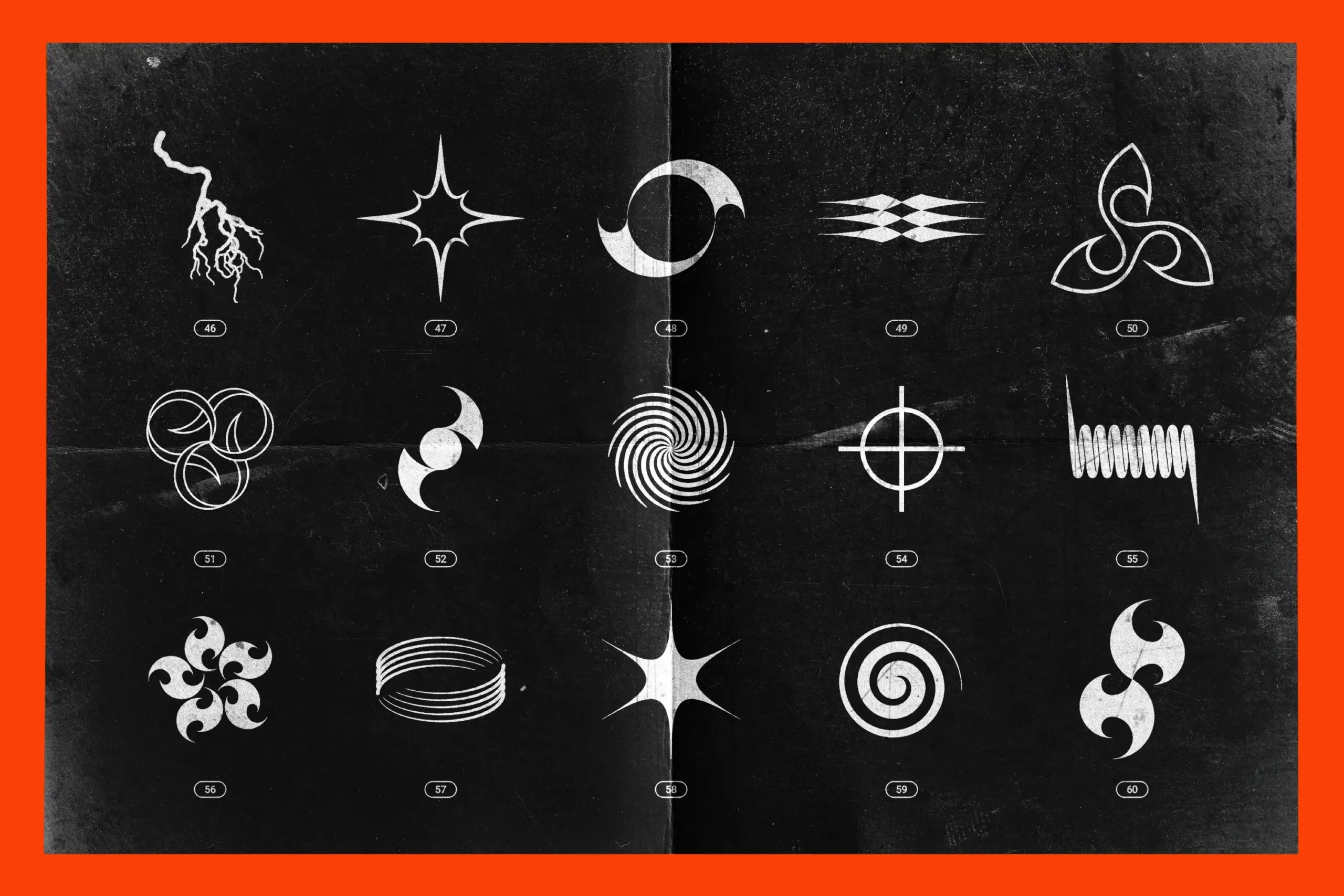 CHROME & VECTOR ABSTRACT SHAPES BUNDLE – 200 GEOMETRIC DESIGN ELEMENTS 6 074029