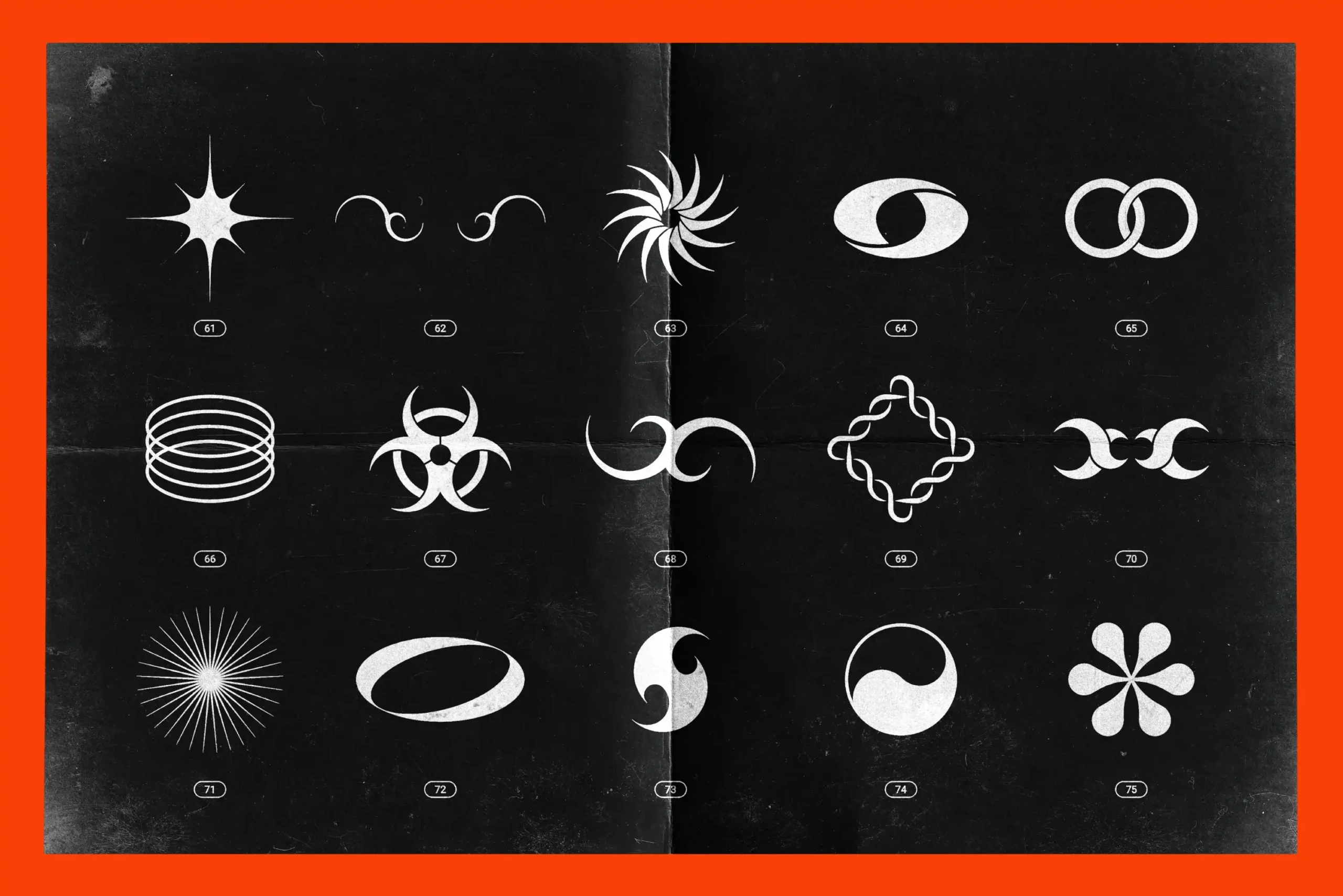 CHROME & VECTOR ABSTRACT SHAPES BUNDLE – 200 GEOMETRIC DESIGN ELEMENTS 9 074029