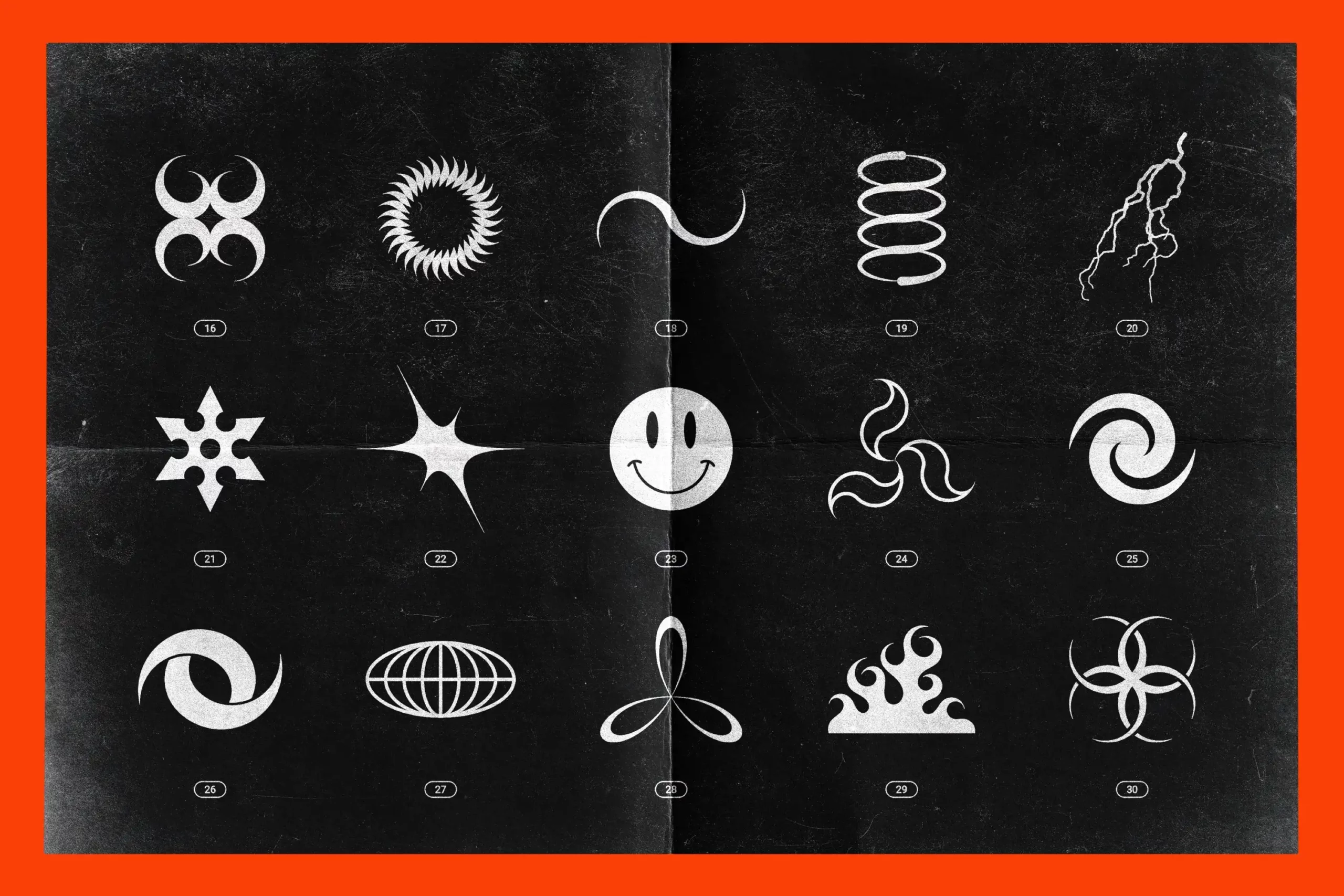 CHROME & VECTOR ABSTRACT SHAPES BUNDLE – 200 GEOMETRIC DESIGN ELEMENTS 3 074029