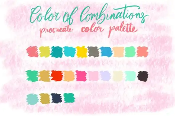 Colors of Combinations for Procreate Palettes