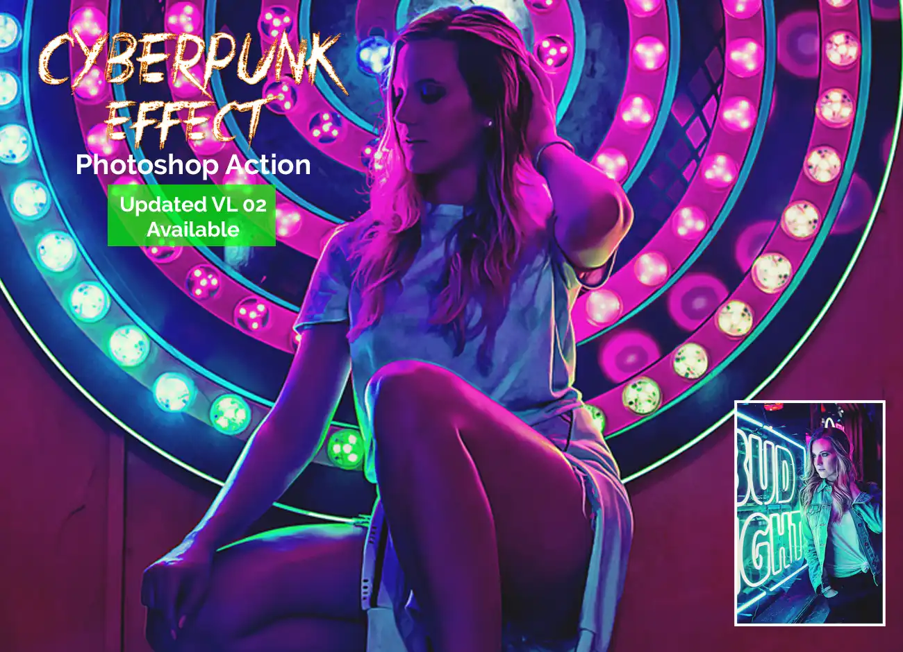 Cyberpunk Effect Photoshop Action