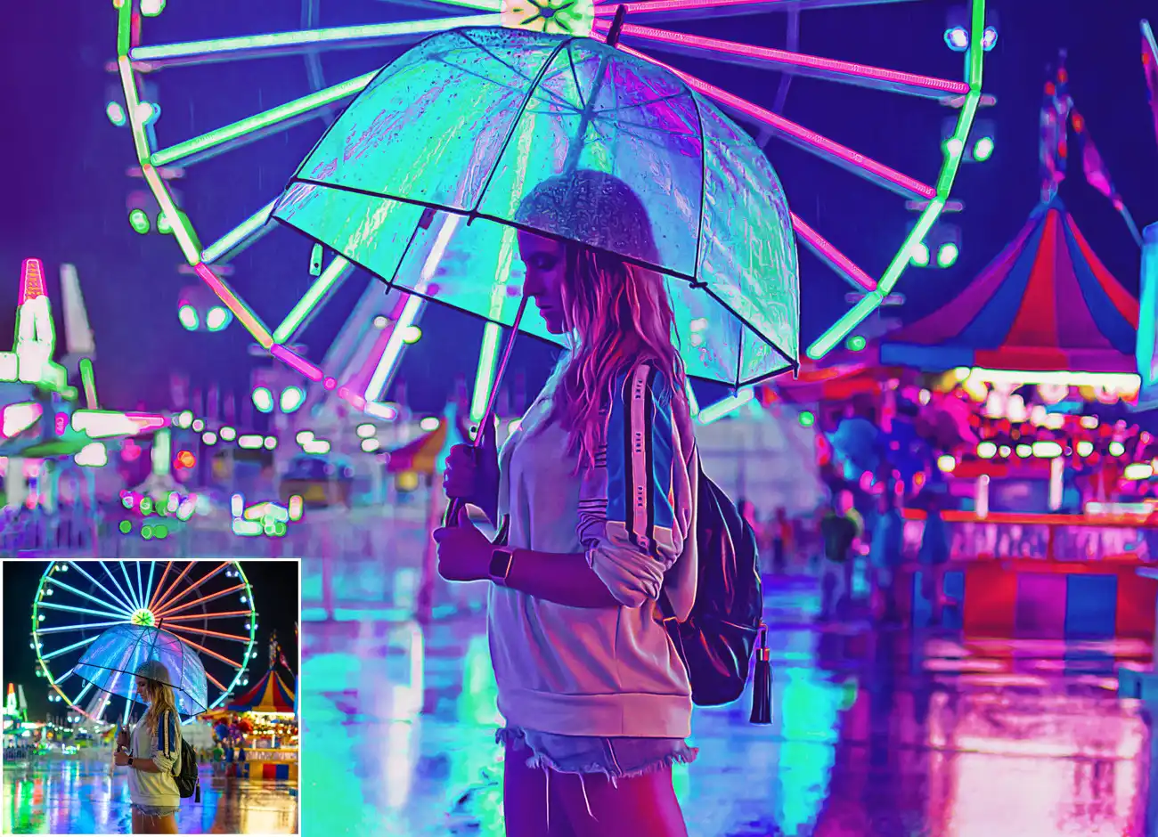 Cyberpunk Effect Photoshop Action 7 075965