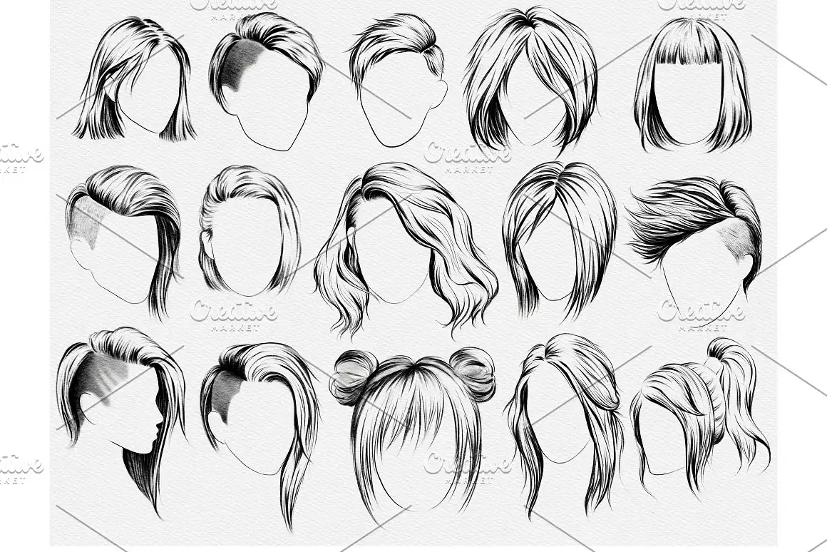 CyberPunk Hair Procreate Brushes 3 072307