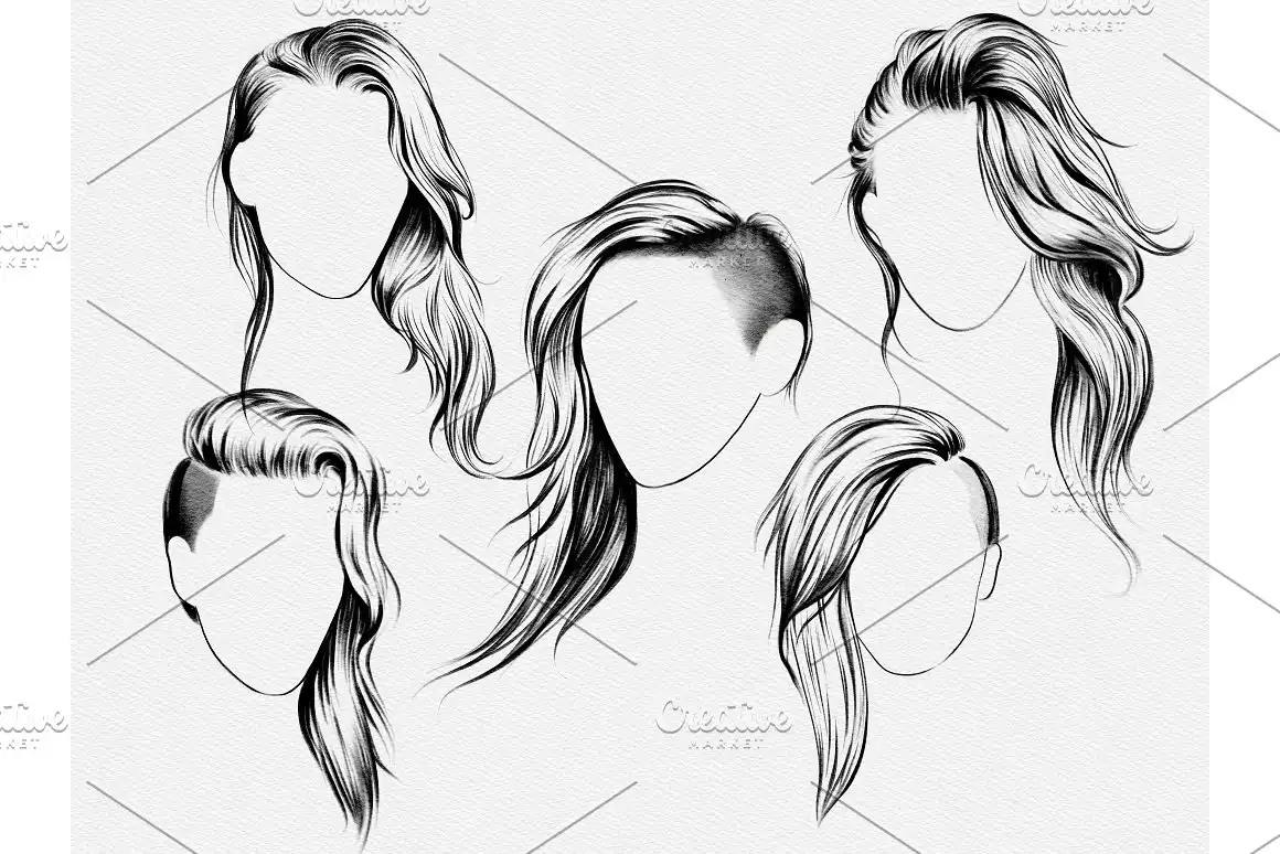 CyberPunk Hair Procreate Brushes 4 072151