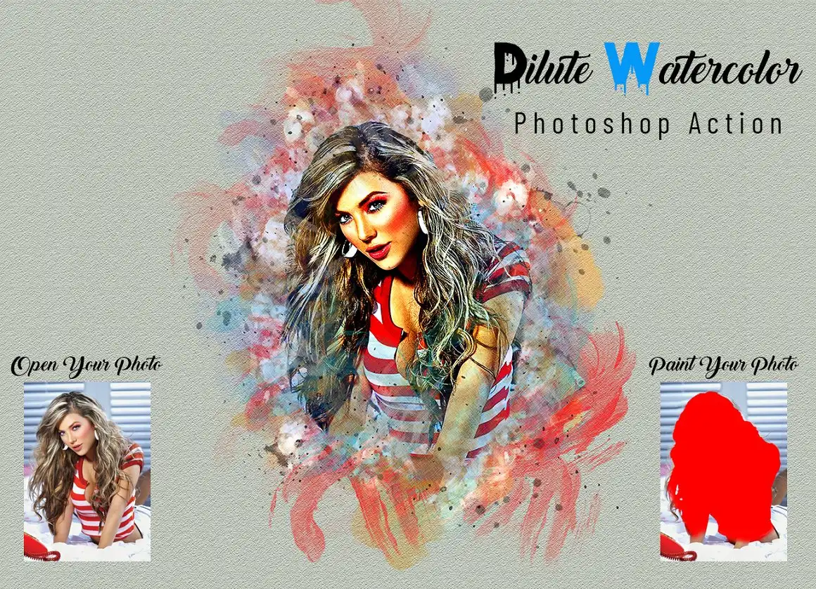 Dilute Watercolor Photoshop Action