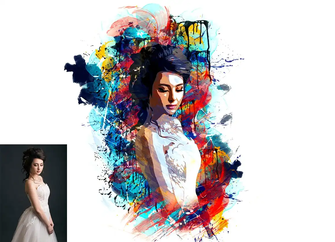 Drawing Watercolor Photoshop Action 8 075965