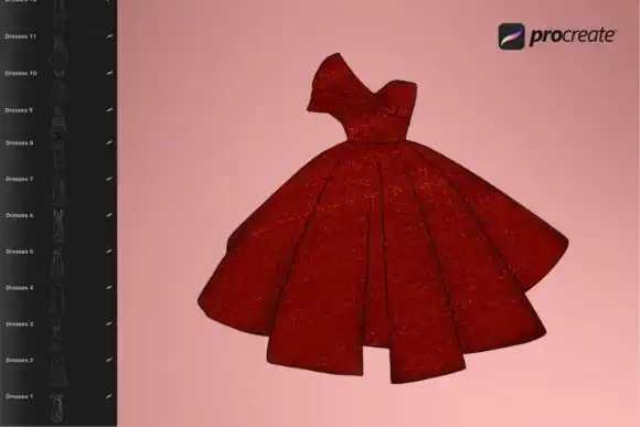Dress Procreate Stamps
