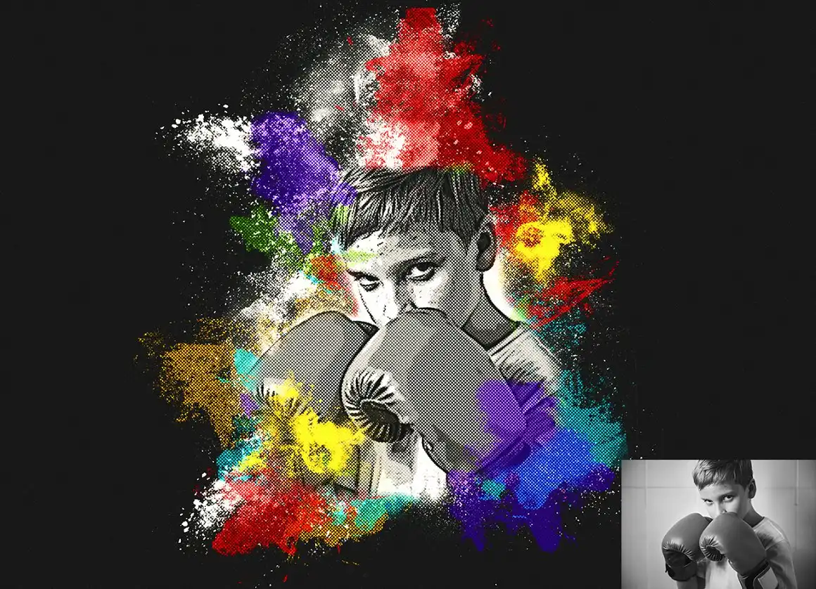 Effect Halftone Photoshop Action 6 075997