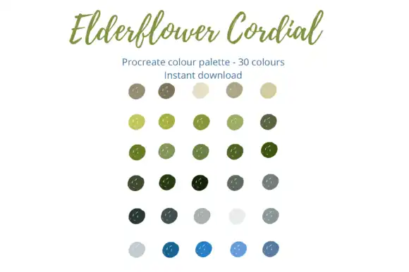 Elder flower Cordial Procreate Palette