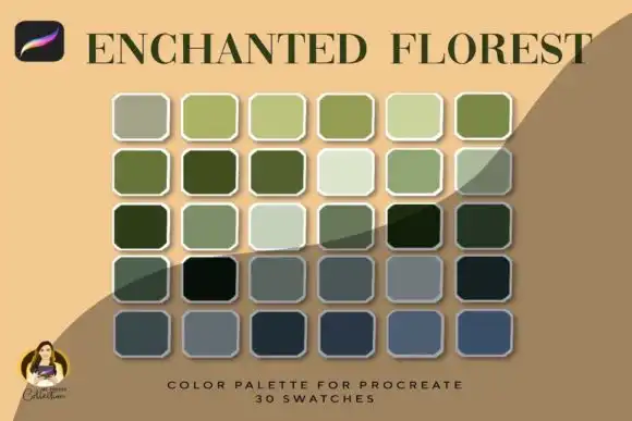 Enchanted Florest Procreate Palette
