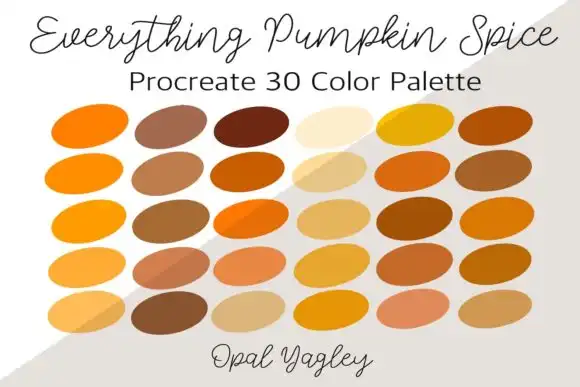 Everything Pumpkin Spice Procreate Color Palette