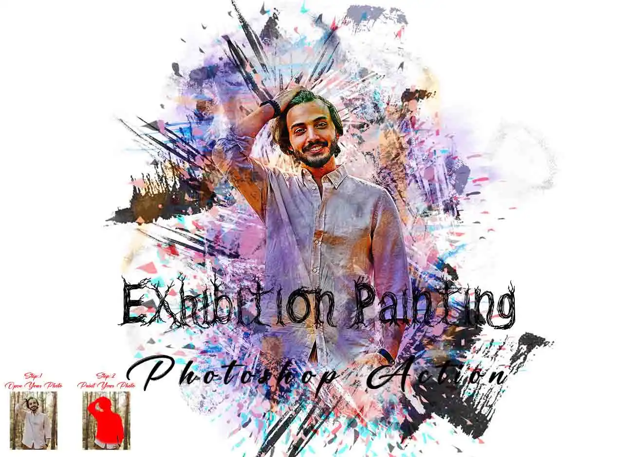 Exhibition Painting Photoshop Action