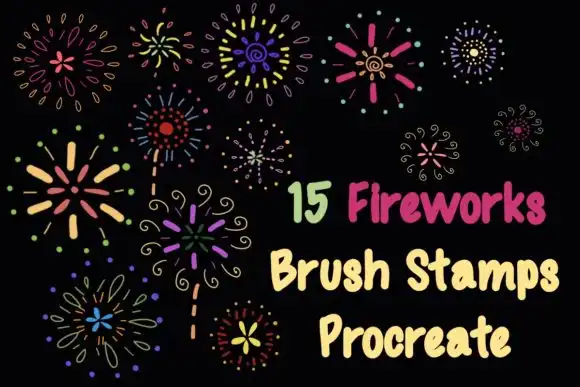 Fireworks Decoration Procreate Brushes